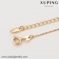 43844 xuping vente chaude pas cher simple chaîne en or collier mode bijoux en plaqué or collier